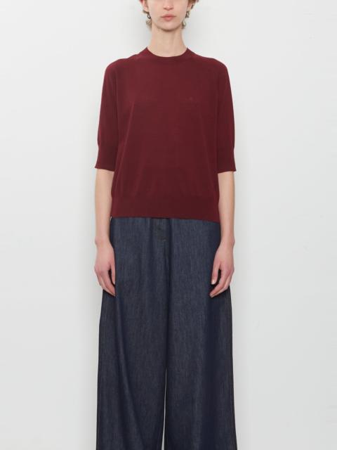 Dries Van Noten Tuan Merino Wool Sweater — Wine