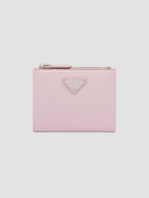 Prada Women's Small Saffiano Leather Wallet - Pink Silver