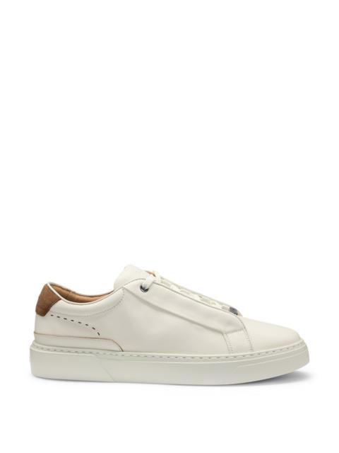BOSS GARY LEATHER TRAINERS WITH SUEDE BACKTAB