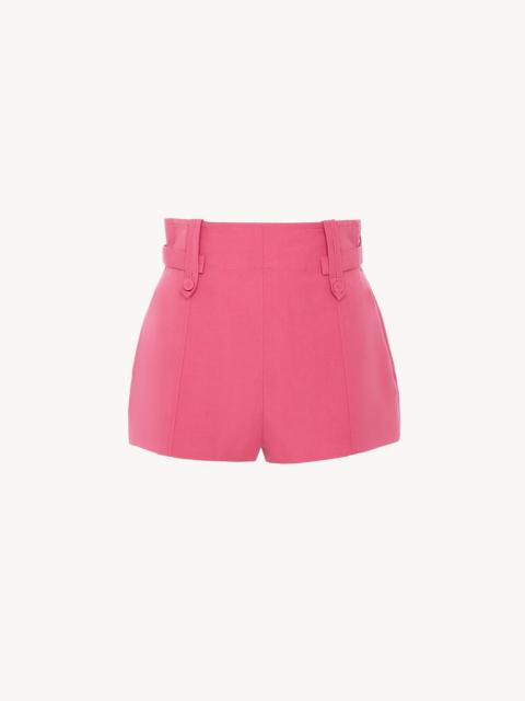 Chloé HIGH-RISE MINI SHORTS IN A LINEN-COTTON MIX