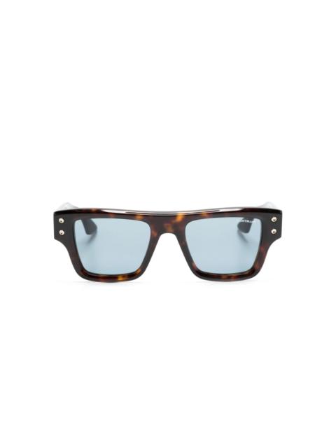 Montblanc tortoiseshell-effect square-frame sunglasses