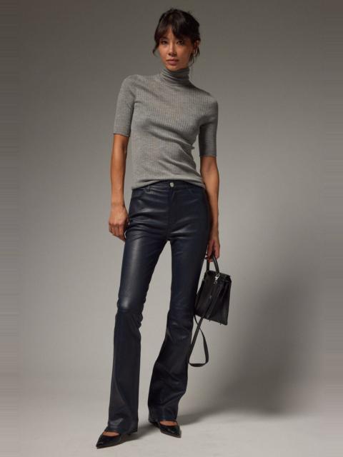 SPRWMN 5 POCKET LEATHER MICRO FLARE