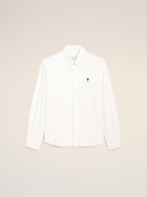 AMI Paris WHITE COTTON SHIRT WITH AMI DE COEUR