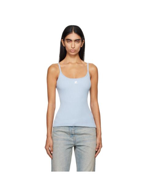 Blue Rib Knit Camisole