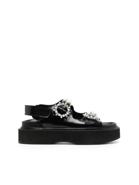 Simone Rocha crystal-embellished leather sandals