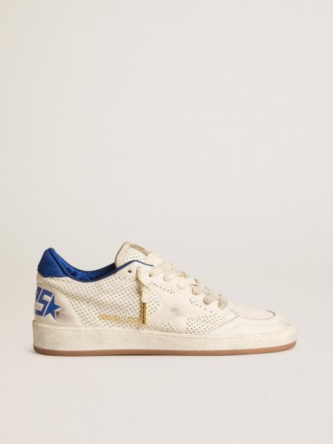 Ball Star in perforated nappa with white star and blue nylon heel tab