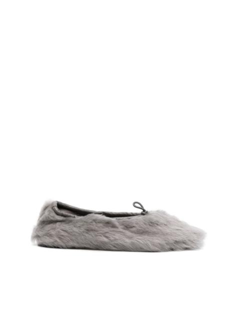 HEREU Puntera shearling ballerina shoes