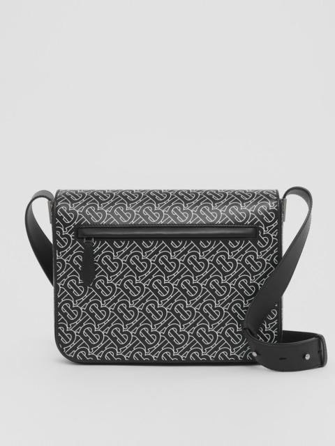 Burberry Small Monogram Print Leather Messenger Bag