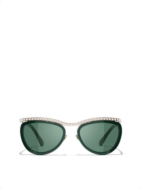 CHANEL CH4296H Cat-Eye Acetate Sunglasses