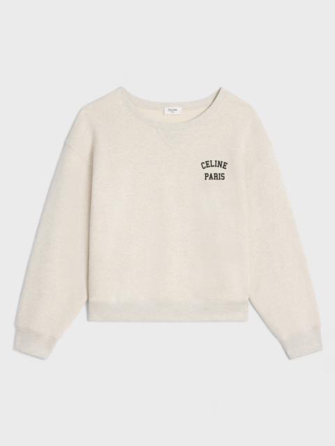 celine paris loose sweatshirt in cotton fleece