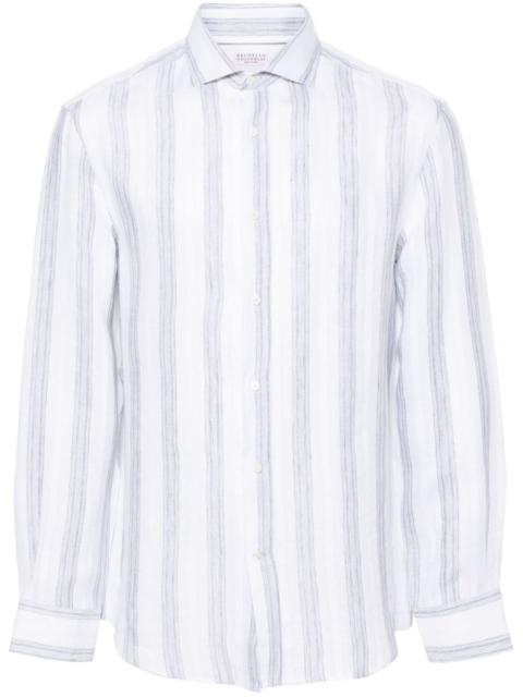 Brunello Cucinelli striped linen shirt