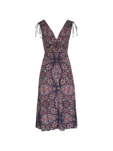 paisley-print dress