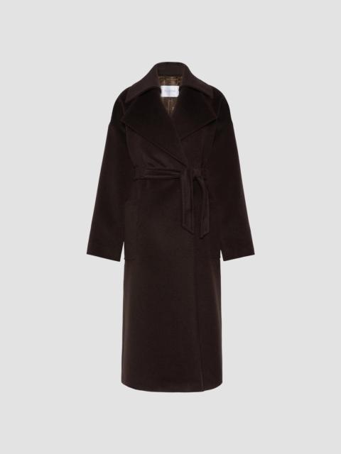 Max Mara Women's Wool, Alpaca and Cashmere Robe Coat - Dark Brown