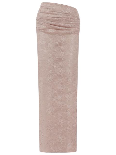 ALEX PERRY Lace Tucked Column Skirt