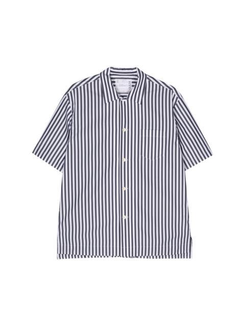 sacai striped poplin shirt