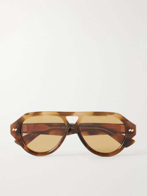 Bottega Veneta Dizzy aviator-style recycled-acetate sunglasses Brown
