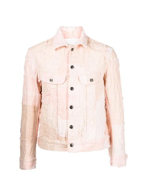 Greg Lauren distressed-effect cotton shirt jacket