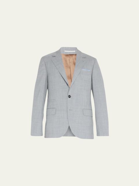 Men's Wool Three-Button Two-Piece Suit