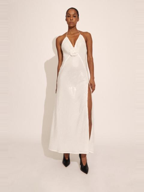 BARDOT Aradia Sequin Halter Dress In Orchid White