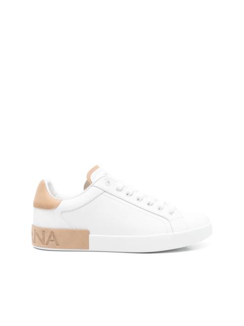 Dolce & Gabbana Portofino leather panelled sneakers