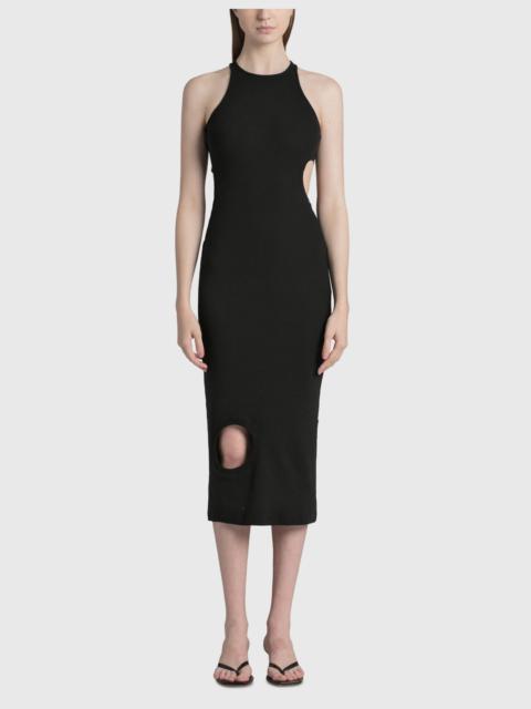 Off-White METEOR RIBBED ROWING DRESS