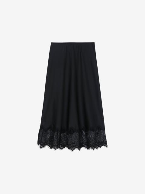 The Frankie Shop Rosyth Lace Midi Skirt - Black