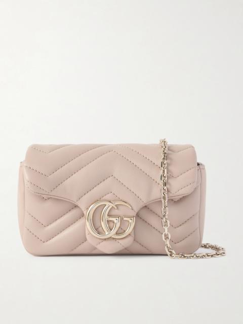 GUCCI Gg Marmont Mini Matelassé Leather Shoulder Bag