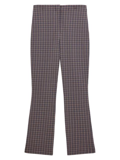 Theory Women's High Rise Plaid Flared Pants - Palomino Multi