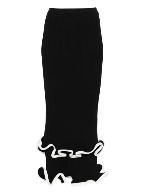 SIMKHAI ruffled midi skirt