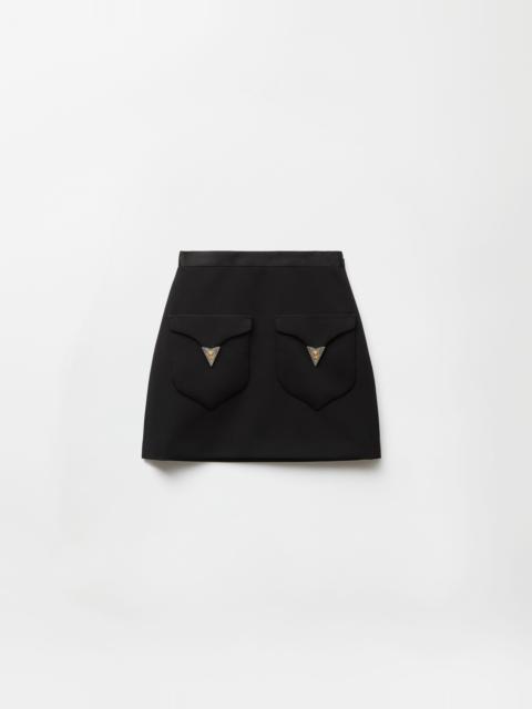 VERSACE Wool Mini Skirt