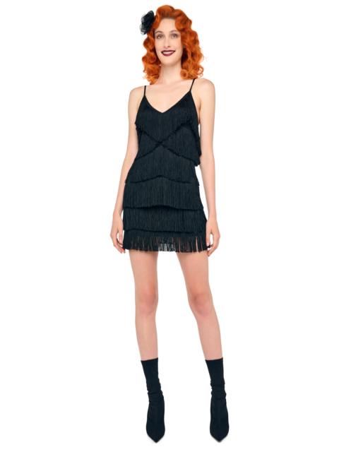 NORMA KAMALI FRINGE SLIP MINI DRESS