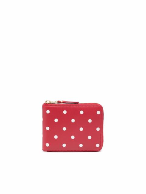 polka-dot compact wallet