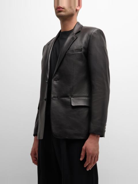 Helmut Lang Men's Leather Classic Blazer