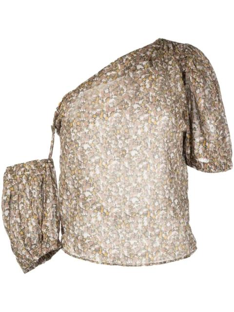 Isabel Marant Étoile asymmetric floral-print blouse