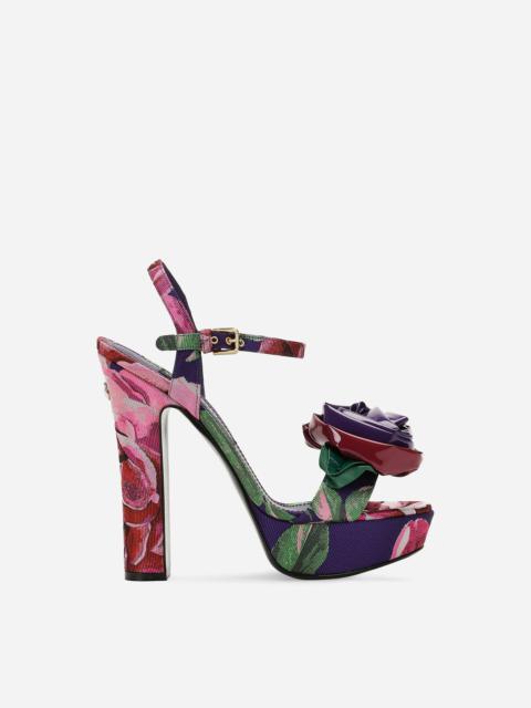 Dolce & Gabbana Jacquard platform sandals