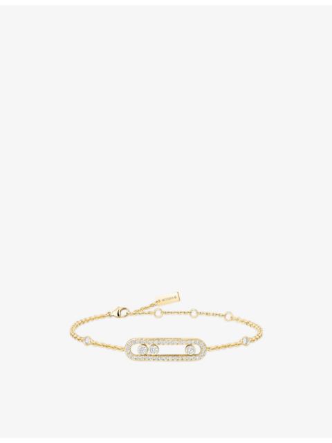 MESSIKA Baby Move 18ct yellow-gold and pave diamond bracelet