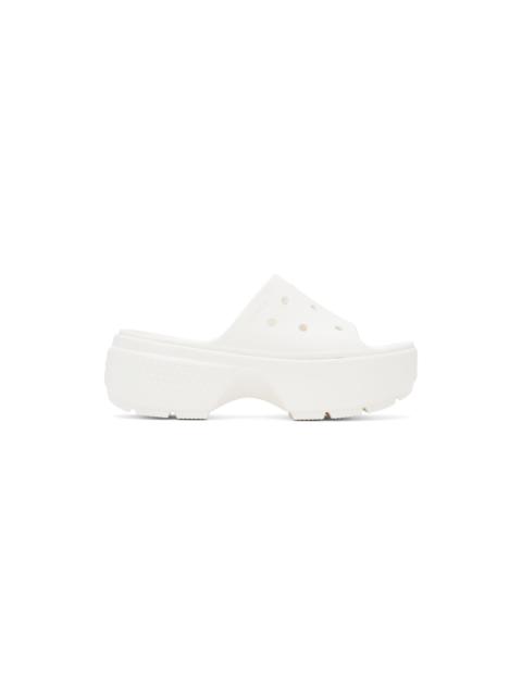 crocs White Stomp Slides