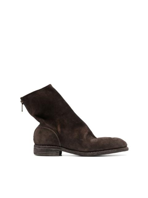 round-toe leather boots