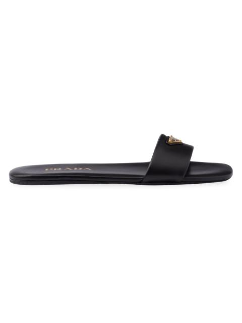Prada Women's Leather Slides - Black