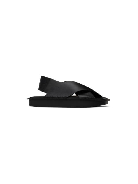 Y-3 Black Sport Style Sandals