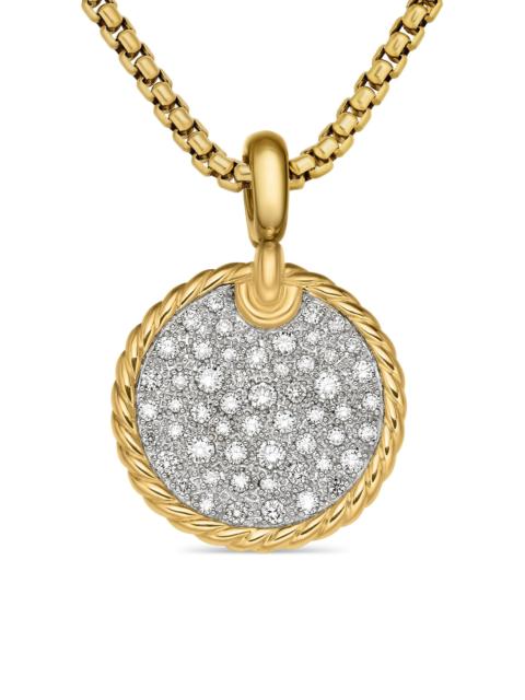 DAVID YURMAN Women's DY Elements Disc Pendant in 18K Yellow Gold with Pav & eacute Diamonds - Diamond