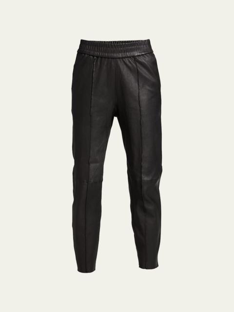 SPRWMN High-Waist Leather Joggers