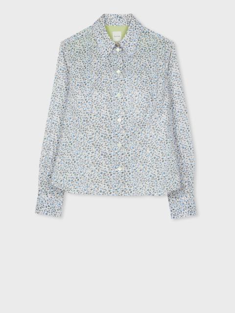 Women's Blue 'Liberty Floral' Cotton Shirt