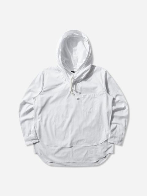Comme des Garçons Homme Plus Men's Double Hood Longsleeve Shirt White