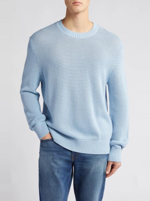 FRAME Textured Wool Blend Crewneck Sweater