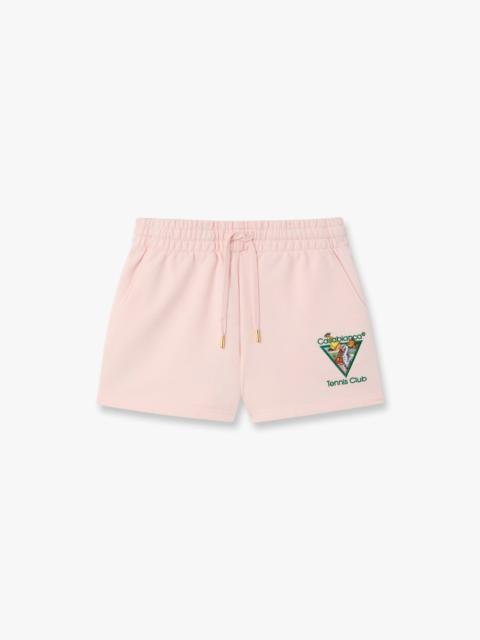 CASABLANCA Pink Tennis Club Icon Pyramid Abduction Embroidered Sweatshorts | Casablanca Paris