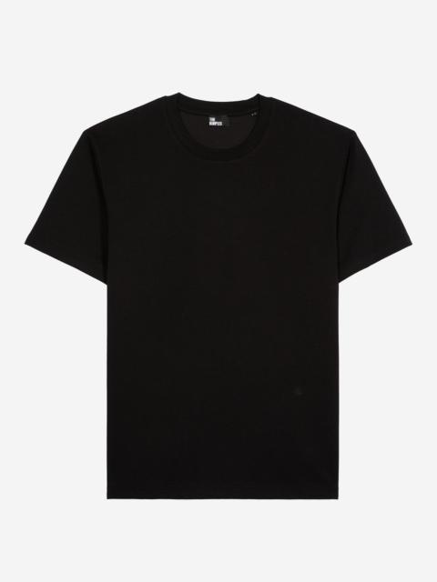 The Kooples MIXED T-SHIRT, STRAIGHT, PLAIN BLACK