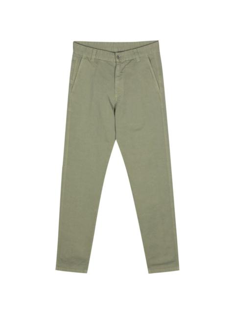 slub-texture trousers