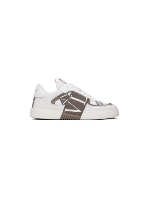 White & Gray VL7N Sneakers