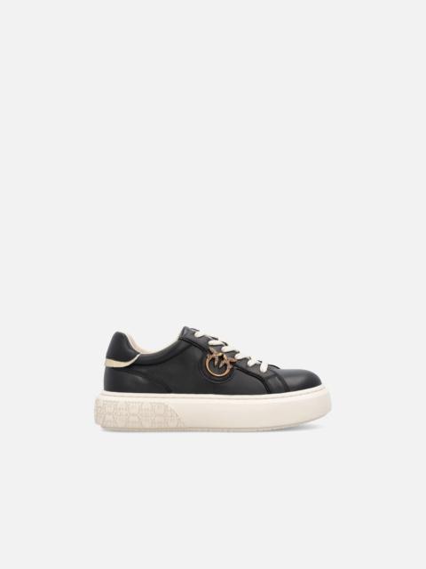 PINKO HIGH-SOLED FLATFORM SNEAKERS WITH METAL LOGO